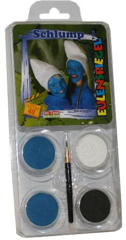 Eulenspiegel 204399 - Schmink-Set Schlump, für ca. 40 Masken, Schminkfarben, Karneval, Mottoparty