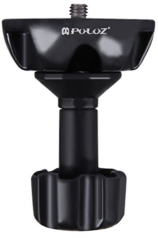 PULUZ 75mm Metal Half Ball Flat to Bowl Adapter Convert with 1/4 & 3/8 Screws Mount on Tripod & Fluid Rotation Head for DSLR SLR Camera Video Rig