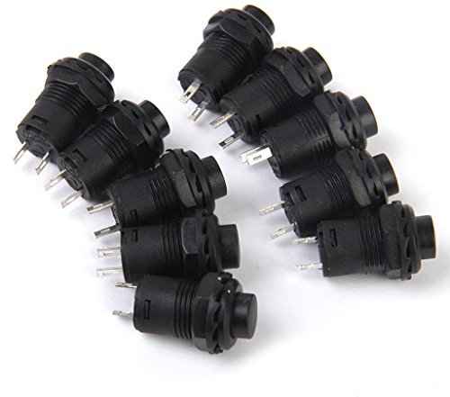 Sharplace 10pcs Mini Aus/EIN Druck, Schwarz