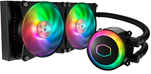 Cooler Master MasterLiquid ML240R RGB Refrigeración a Liquido CPU - Efectos de Iluminación Personalizados, Bomba de Disipación Dual y Doble Ventilador de Aire de 120 mm