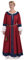 Battle-Merchant Mittelalter Kleid Gudrun lang für Damen aus Baumwolle | Wikinger Kostüm LARP Kleidung | div Farben, (XL, rot/blau)