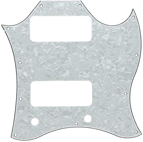 Dopro Standard SG Special Full Face Guitar Pickguard mit P90 Pickup Loch, White Pearl
