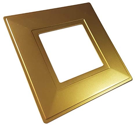 Single Double Light Switch Socket Finger Plates Surround Wall Protector Hygienic Cover (Single, Gold)