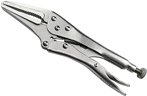 AERZETIX - Pinze di bloccaggio becco lungo/ganasce dentate - lunghezza 228mm - pinza autobloccante regolabile per serraggio/multifunzionale/rapida - in acciaio al carbonio - C50024