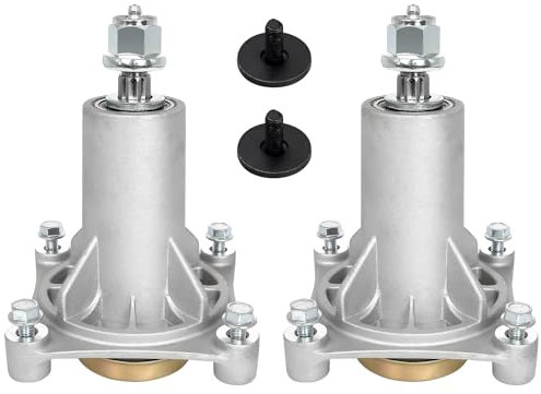 Belleone 2 Stück 187292 Spindelmontage passend für Craftsman Husqvarna Ariens Poulan Pro, 587819701 Spanndornmontage für 106,7 cm, 116,8 cm, 121,9 cm, 54 Deckmäher, Ersatz für 192870 532187281