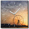 Coloray Uhr auf Leinwand - Weiße Hände - Wohnzimmer Schlafzimmer 30x30cm Dekoration Wandkunst Lautlos Nicht Tickend Moderne Kunst Wandgemälde - Dubai-Stadt Arabien
