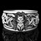 Nicey Vintage feine Silberfarbe neun Schwanzfuchs Ring für Frauen Männer Steampunk Party Halloween Schmuck Geschenke