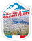 Spreadshirt Route Des Grandes Alpes Souvenir Sticker, max. 10 x 10 cm, 10 x 10 cm, Mattweiß