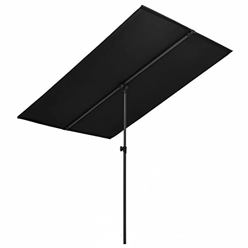 Susany 360-Grad-Drehung Ampelschirm mit Aluminium-Mast Garten-Sonnenschirm Gartenschirm Marktschirm Strandschirm Kurbelschirm Terrassenschirm Schirm 200 x 150 x (120-215) cm,Höhenverstellbar