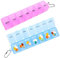 Sibba 2 Stück Tablettenbox Pillendosen Organizer 7 Tage Wochenplaner kleines Fach Medikamentenspender Erinnerungsaufbewahrung Behälter für Reisen täglich Vitamine Nahrungsergänzungsmittel