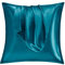 Vielit 2er Set Satin Kissnbezug 80x80 mit Zip,Weich wie EIN Silk Pillowcase,wie Seidenkissenbezug Geeignet für Curly Haar,Satin Kopfkissenbezug Kissenbezüge Teel Kissenhülle