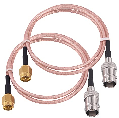 urcianow 2 Stück BNC Buchse auf SMA Stecker Kabel RG316 1M - Hochfrequenz Koaxialadapter für SDR, Funkgeräte, Antennen, Amateurfunk
