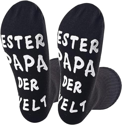 ZYXTLY Papa Geschenk Weihnachten Vatertagsgeschenke Papa Socken mit Spruch,Papa Geschenke Geburtstag von Tochter Vater Geschenke Vatertag Geschenk für Papa Adventskalender weihnachtsgeschenke für Papa