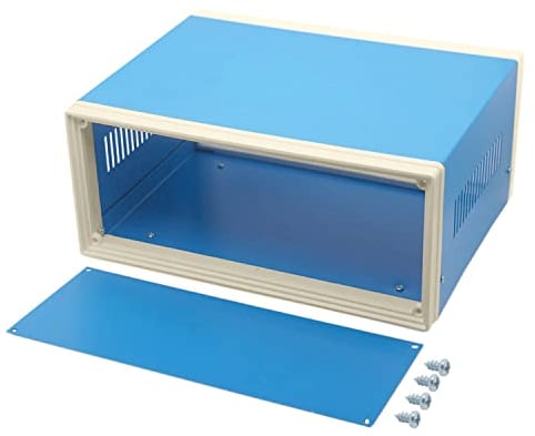 awagas 250x190x110 mm, blaue Metall-Anschlussdose, DIY-Projektgehäuse-Box, korrosionsbeständig, wasserdicht, elektronische Instrumente, Meter, Ausrüstungssteuersysteme (250x190x110 mm)