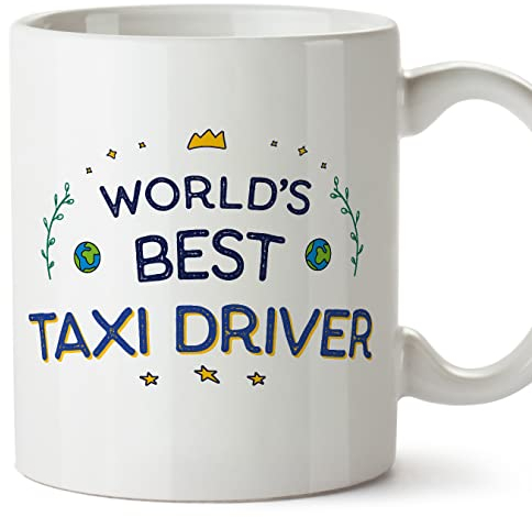 Mugffins Tassen/Becher mit Spruch für TAXIFAHRERIN - Auf Englisch - World's Best - 11 oz / 330 ml - originelles und lustiges Geschenk Mitarbeiter