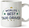MUGFFINS Taxi Driver Mug - in English - World's Best - Funny Gift for Colleagues - Ceramic 11oz Mug