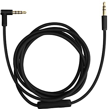 kwmobile Cable para Cascos Beats Studio 3 / Solo 3 / Solo2 / Studio 2 / Studio 1 / Mixr - Cable de Repuesto 150CM con micrófono y Conector Jack Negro