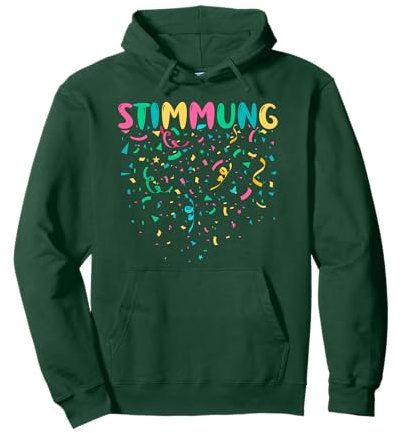 Stimmung Bunte Fasching Karneval Konfetti Pullover Hoodie