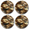 Biomar Labs 4 x 65mm Aufkleber 3D Silikon Camouflage Braun Für Radkappen Nabenkappen Radnabendeckel Rad-Aufkleber Nabendeckel A 1865 Z*