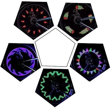 Toddmomy Bike Wheel Light LED Bicycle Wheel Lights Spoke Lights LED Accessories Blue Bike Spoke Lights Popcorn Machine Handle