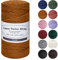 ilauke Makramee Garn 3 mm x 100 m, 4-lagig Baumwollgarn Macrame Cord Kordel Garn für Makramee Schnur DIY Handwerk, Basteln Weben Dekoration, Pflanzenbügel Aufhänger, Karamellfarbe