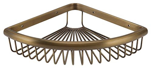 jerss Scaffale Portaoggetti per Doccia Ad Angolo con Mensola Triangolare Triangolare per Bagno in Ottone Vintage per Mensola Ad Angolo Portaoggetti da Doccia Antichi