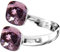 925 Sterling Silber Doppelt Kristall Ringe für Damen Verstellbarer mit Marken Kristalle - Glänzend Cubic Zirkonia Ring Fingerring Kommt in Schmuck Geschenk Box (Antique Pink)