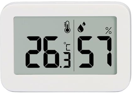 Mini Digitales Thermometer Hygrometer Innen zur Innenüberwachung Raumthermometer von Temperatur und Luftfeuchtigkeitsmesser für Innenraum Gewächshaus Schlafzimmer Küche Lager