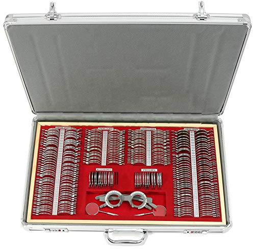 266 Pcs Testlinsen-Set, Optisch Messbrille Linse Augenoptiker mit Optometrie Testrahmen für MRT für Optiker und Augenkliniken geeignet