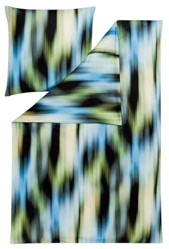 ESTELLA Mako Interlock Jersey Bettwäsche Janis grün 1 Bettbezug 135 x 200 cm + 1 Kissenbezug 80 x 80 cm