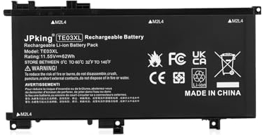 JPking TE03XL Batteria per laptop HP Omen 15-ax000 Pavilion 15-bc000 15-bc000ng bc003ng bc004ng bc005ng bc006ng bc009ng bc011ng 15-ax007ng ax003ng ax000nl ax005ng ax001ns ax008ns ax038nf ax009ng