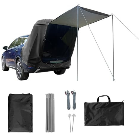 Jemora Outdoor-Kofferraum-Zelt, Camping, Picknick, Auto-Heckzelt mit Überdachung, Kofferraum-Erweiterungszelt, sonnensicher, regenfest, Kofferraum-Zelt