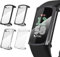 Diruite 4 Pezzi Custodia per Fitbit Charge 6/Charge 5 Pellicola Protettiva,Morbido TPU Scratch Resistant Cover HD Protettiva Schermo per Fitbit Charge 6/Charge 5 Protezione