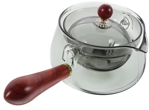 Ciieeo Tetera con Infusor Única Tetera Giratoria Tetera de Vidrio para El Hogar Tetera con Asa Lateral de Fácil Vertido