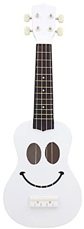 Ukulele Bausatz Konzert-Ukulele 21 Zoll 4 Schnur Smiley White Ukulele Für Anfänger (Color : Ukulele)