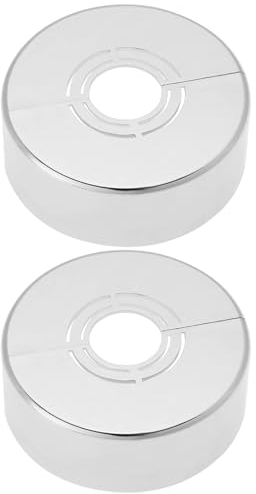 YINETTECH 2pcs 70 x 25mm Shower Split Decorative Cover Shower Rosette Cover Shower Fittings 3 Sizes in 1 Cover Rosette Divided for Diameter 21mm 26mm 33mm