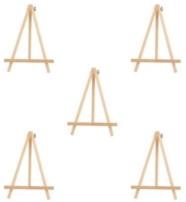Lot de 5 trépieds en bois pour peinture chevalet 20 x 30 cm