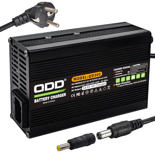 Chargeur 54.6V 4A pour vélo électrique 48V, 13S 48V Li-ION batterie