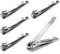 Lot de 5 Coupe-ongles Professionnel Robuste en Acier Inoxydable, Coupe-ongles avec Lime à Ongles Pédicure et Manucure, Pince Coupe Ongle Pied pour Hommes et Femmes