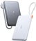 TORRAS Ultradünn Powerbank 10.000mAh, PD3.0-Schnellladen Power Bank mit USB-C Kabel, Tragbare Externe Handyakkus für iPhone 16/15 Pro Max, Samsung, Android, AirPods(Nicht kabellos) Grau Titan