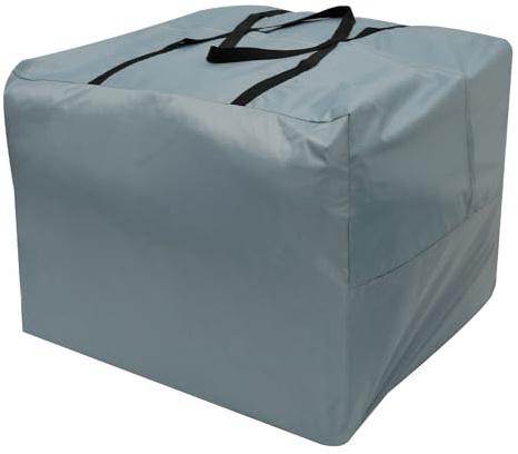 Garden Cushion Storage Bag Furniture Seat Outdoor Cushions Covers with Zipper & Handles 210D Heavy Duty Waterproof Square Carrying Bag Transport Bag for Patio Furniture Chair Couch Pillow 81x81x61cm