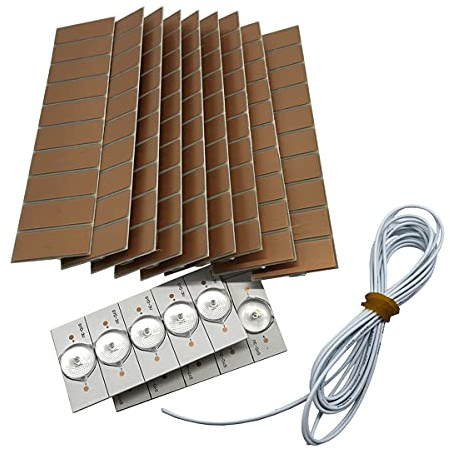 Cuentas LED SMD con Lente Óptica para TV 32-65 Pulg | Repara televisores y tiras LED, Alto brillo y bajo consumo, Larga vida y fácil instalación, Cable de 2 metros opcional
