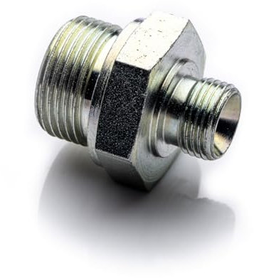 POLBERIS Mamelon de réduction 1/2'' x 3/8'' BSP G Rp ISO7 Raccord fileté haute pression étanchéité à 60 degrés cône intérieur pour installation industrielle adaptateur