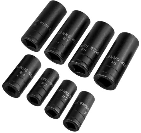 Bestgle 8pcs Tap Socket Set, 1/4 & 3/8 Drive Wrench Conversion Tap Socket Head Adapter, Alloy Steel Tap Holder for Ratchet Wrench, Electric Screwdriver & Drill Accessories