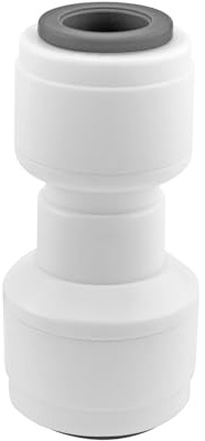 Qrity 1 Pezzi Raccordo a Pressione per Filtro Acqua, 3/8 a 5/16 Push In Connettore, Connettori Rapidi per Filtri Acqua RO Sistemi