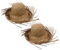 Cabilock 2 Pièces Chapeau De Soleil Chapeaux De Soleil Souples Pour Femmes Bob De Paille Déguisement De Fermier Costume De Fermier Pour Hommes Bob Tissé Beige Paille