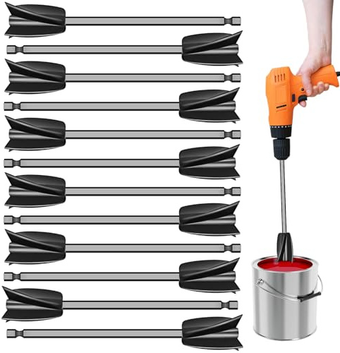 12 Stück Epoxidharz Farbrührer, Mixer Aufsatz Bohrmaschine für Harz, Epoxymischer Bohrmaschine Wiederverwendbare Und Harzmixer Paddel, Epoxidharz Mischpaddel für Farbbeschichtung und Harzmischung