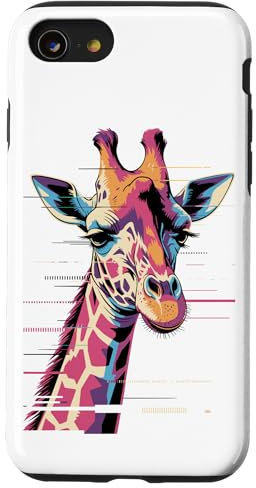 Glitch Art Giraffe Giraffes Case for iPhone SE (2020) / 7 / 8