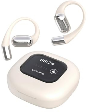 4smarts Open-Ear Bluetooth Kopfhörer SkyBuds AI Screen, beige