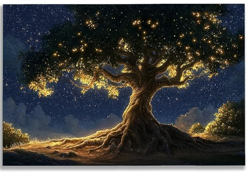 Puzzle 1000 Teile, Baum des Lebens Puzzle 1000 Teile Erwachsene, Baum Holzpuzzle Erwachsene, EIN Herausforderndes Rätsel, Puzzlespiele für Die Ganze Familie, Holzpuzzle für Wanddeko, Geschenke, -1502
